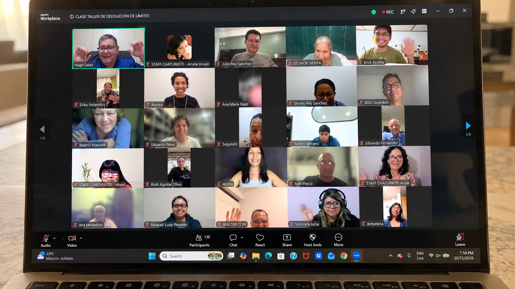 Sesión en vivo por Zoom con la comunidad