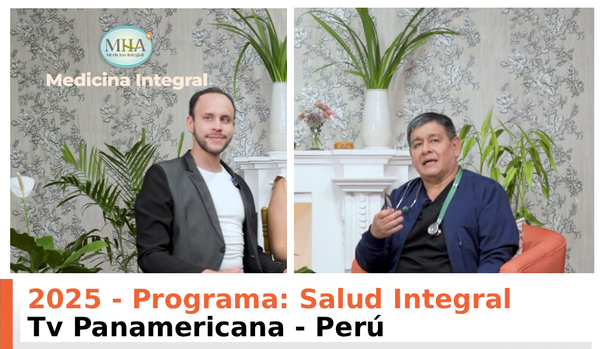Hugo Salas y Nayat Morante en un programa de televisión